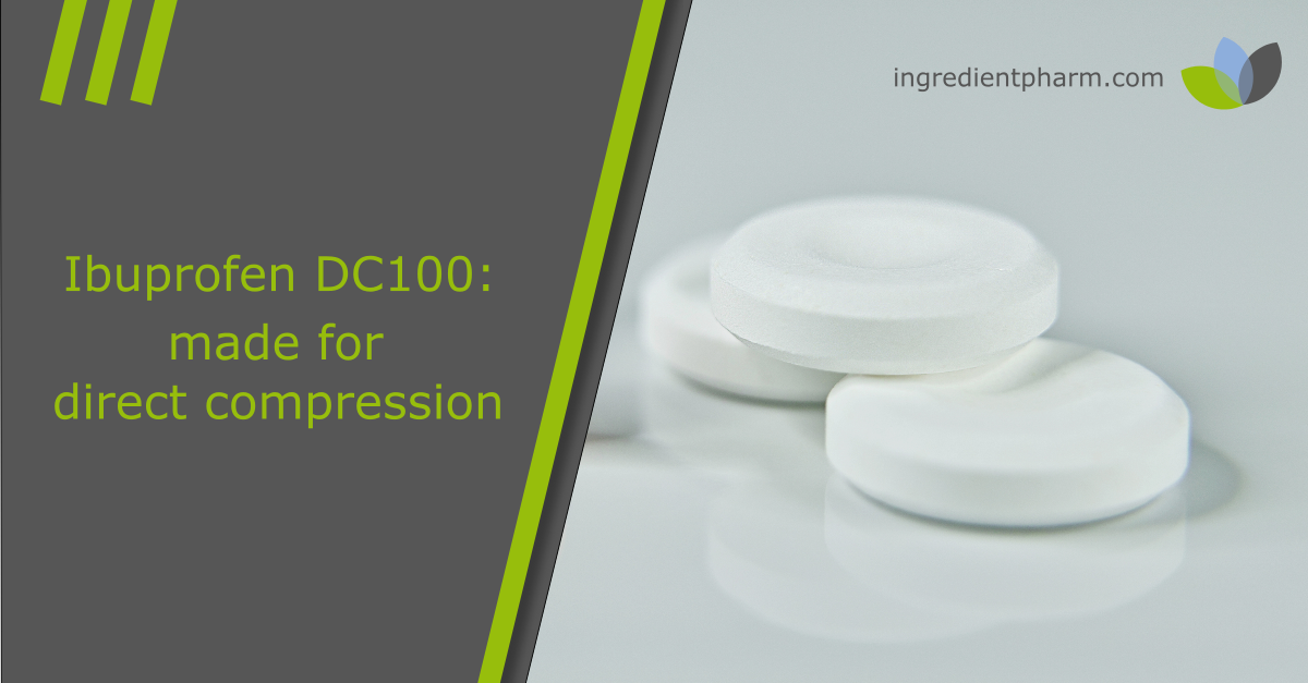 Ibuprofen DC100 for direct compression by ingredientpharm.