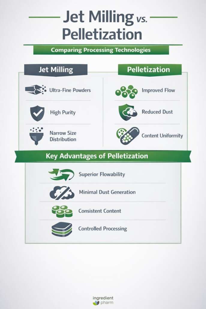 Jet Milling versus Pelletization