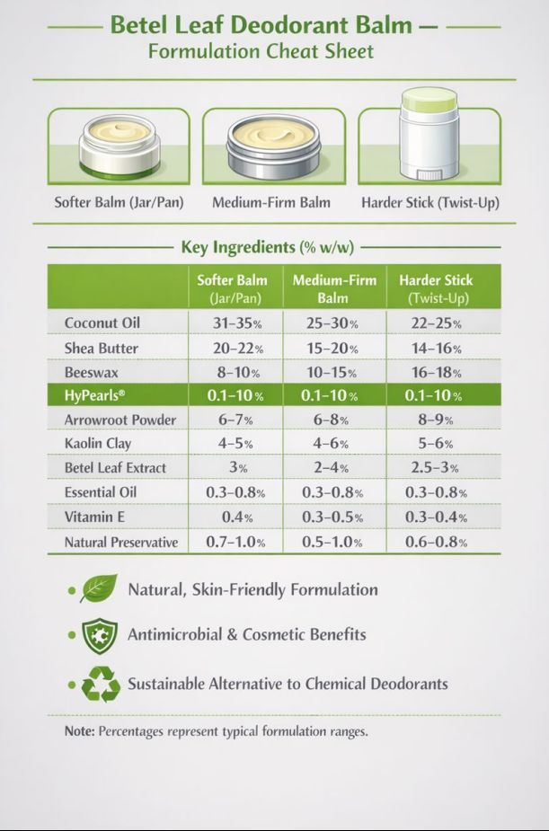 Deodorant Balm with HyPearls and Betel Leaf